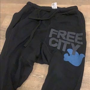 Freecity super fluff black sweats (like new)